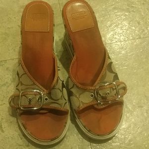 Coach Alyssa Size 8B Wedge Sandals